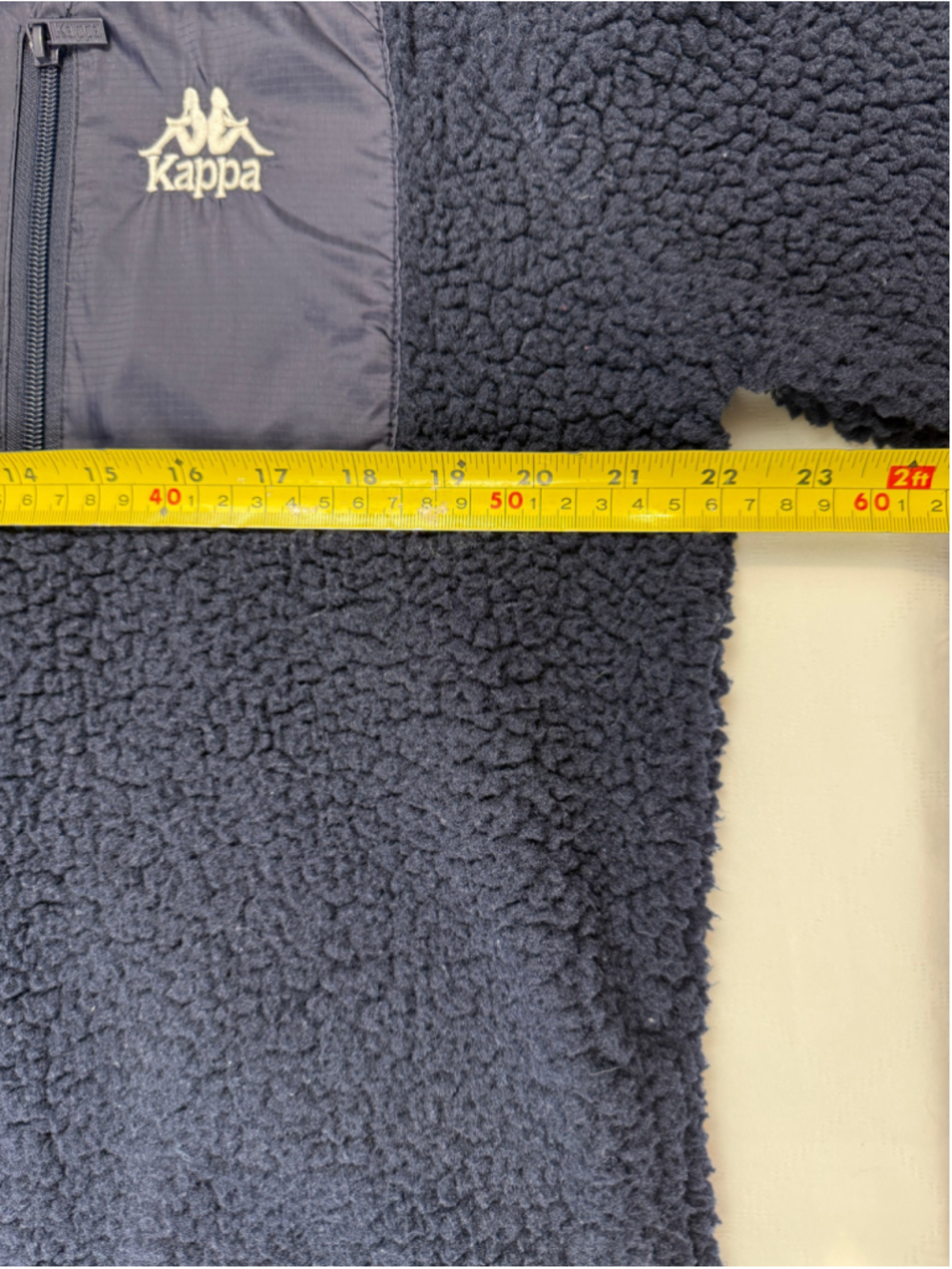 Kappa Iris Navy Fleece Quarter-Zip Sweatshirt Jacket Men Size S - Picture 11 of 12